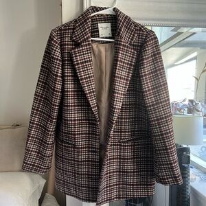 Plaid Blazer Jacket from Abercrombie